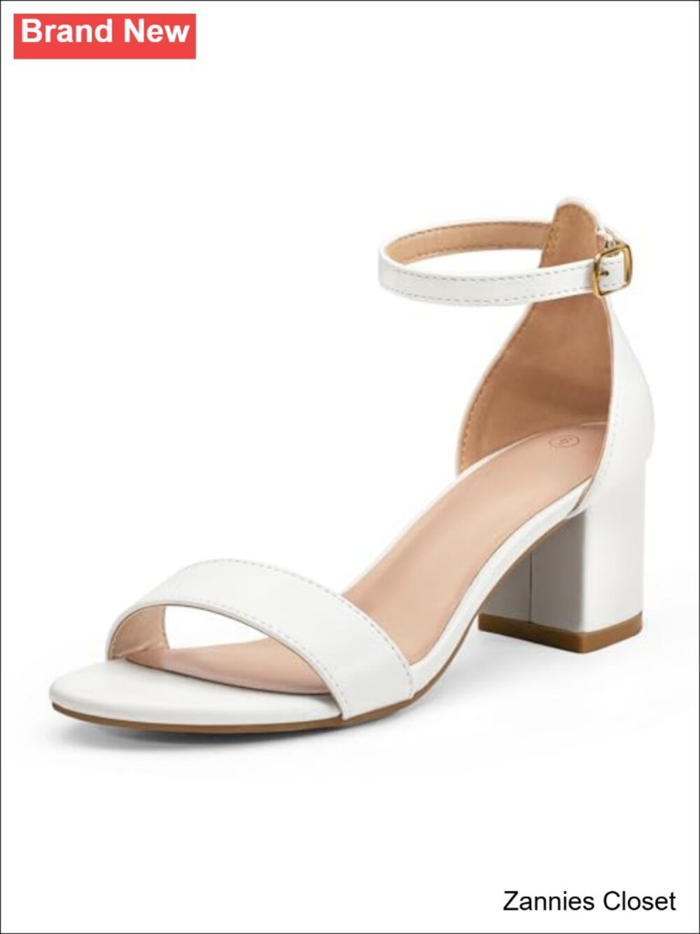 ✨ Women's Chunky Block Heel Open Toe Ankle Strap Dress Sandals